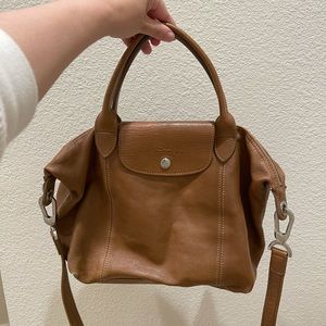Longchamp Le Pliage Cuir Small Leather Tote Bag